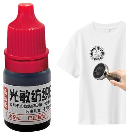 Siebdruckfarbe, 5 ml, lichtempfindliche Textiltinte, wasserfeste Tinte, lichtempfindlich für Siebdruck, T-Shirt, Siebdruck, Baumwolle, Leinen, Stoffe