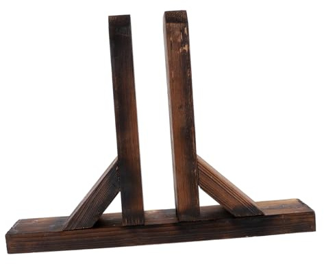 BCOATH Base de Valla Decorativa de Madera Maciza Resistente Soporte Antivuelco para Valla Pequeña de Patio E Interiores Base de Jardín Accesorio Estable para Terraza y Balcón 1 Unidad