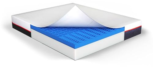 MUUN – Materasso Singolo 80x190 cm, H23 cm, SFODERABILE, Memory Foam, Modello ALBA, Ipoallergenico, Ideale per Letto Singolo 80x190 cm, Facile da Pulire