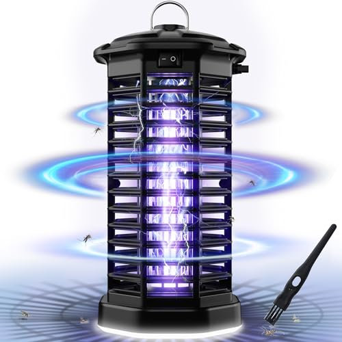 Insektenvernichter elektrisch- Insektenfalle Mückenlampe 15W 4200V Elektrischer Insektenvernichter Ungiftig Geruchsneutral Wirksam zum Reduzieren Fliegender Insekten für Innen Schlafzimmer und Gärten