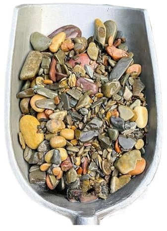 Ghiaia Per Acquario 100/200/500g Acquario di Fondo Sabbia di Pietra Acquario Paesaggio Nativo Flusso Sabbia Naturale Giardino di Pietra Accessori FAI DA TE Decorazioni Per Giardini(1-50mm,100g)
