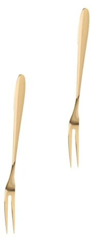 CHICAMPERA 2 pièces Fourchettes à Dessert Acier Inoxydable Lot de pour Fruits et Gâteaux Outils de Cuisine Polyvalents