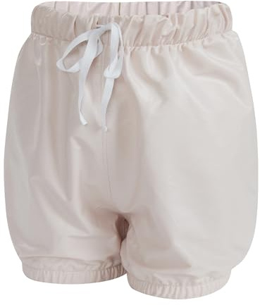 Adult Plastic Pants, Waterproof Diaper Covers for Incontinence, Leak Proof Underwear for Women & Men, Reusable Washable Protective Panties(Beige，M)