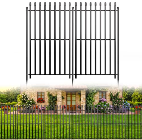 No Dig Decorative Garden Fence, Rustproof Metal Temporary Fencing, Outdoor Animal Barrier Dog Fence for Yard, Patio, Border, Flower Bed & Landscape | 101 cm (H) x 670 cm (L), 10 Panels