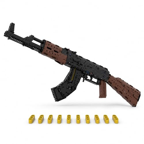 UROINT Set Mattoncini, Fucile AK47 Modello Cecchino Giocattolo Arma Pistola per Adulti e Bambini da 8+ Anni, Collezione Mattone per Fan Militari, Idea Regalo Compleanno per Uomini e Ragazzi 1321 pz