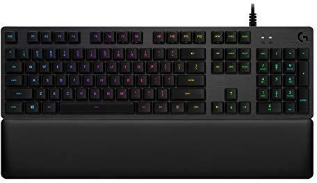 Logitech G513 mechanische Gaming-Tastatur (mit RGB Tastenbeleuchtung und linearen Romer-G Tasten-Switches, Carbon - QWERTZ Deutsches Tastaturlayout)