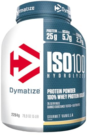 Dymatize ISO 100 Hydrolyzed Gourmet Vanilla 2264g - Whey Protein Hydrolysat + Isolat Powder