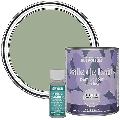 Rust-Oleum Green Water-Resistant Bathroom Tile Paint in Matt Finish - Bramwell 750ml