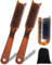 TPZORJX 2 Piezas Cepillo de Pelo Plegable de Viaje,Mini Cerdas de Jabalí Cepillo de Pelo Portátil con Bolsa Terciopelo para Cabello Rizado,Hombre Barba