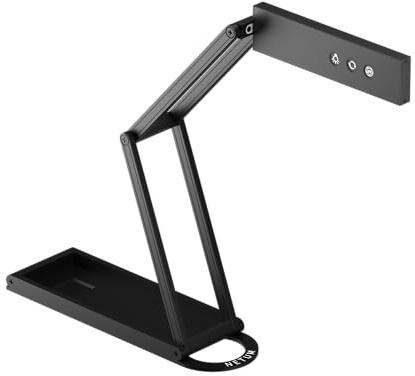 NETUM Cámara de documentos y cámara web 4K con micrófono, visualizador USB, LED táctil de 3 niveles, enfoque automático, invertir imagen plegable para Windows, Mac OS, Linux, enseñanza remota y