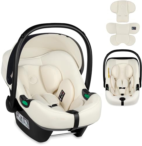 Lionelo ASTRID silla de coche para bebés 40-87 cm (Grupo 0+) i-Size puntos protección lateral Portabebés, Orientación trasera cinturón de seguridad de 3