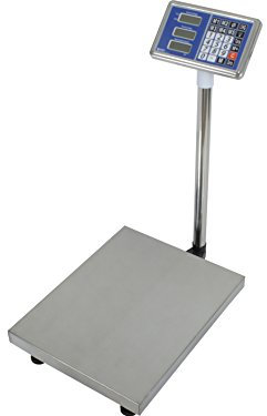 Plattformwaage WKA-UGN mit Edelstahl Plattform Paketwaage Industriewaage Bodenwaage … (Max 150 kg Teilung 50g - Plattform: 500 x 400 mm)