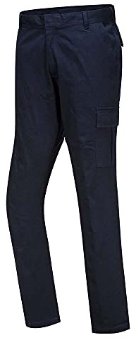 Portwest Pantalón Stretch Slim Combat, Tamaño: 30, Color: Marino oscuro, S231DNR30