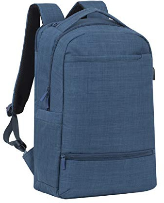 RivaCase Blue Biscayne Series Smart Backpack for 17.3 inch Laptop