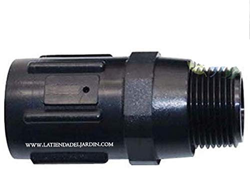 Suinga Régulateur de pression d'eau 3/4 pour irrigation goutte à goutte, 1 bar, 15 PSI | Réducteur de pression 3/4, noir