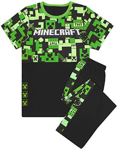 Minecraft Pyjamas pour garçons Options Bas Longs ou Courts Pyjamas pour Enfant 11-12 Ans
