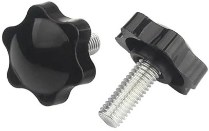 ORANXIN M6 x 30mm 4 Pcs étoile Vis à oreilles Diamètre de la tête 38mm Bouton Poignée Vis de serrage Resserrer Poignées Plastique Vis de poignée