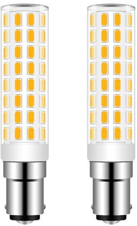 JINLONTA Lampadina alogena a LED B15D, 7,5 W, 100 W, luce bianca calda, 3000 K, AC 230 V, set da 2 pezzi