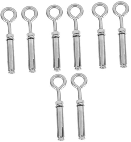 TOPBATHY Pernos De Ojo De Elevación Anclaje De Pared Tornillos Para Concreto Fijación De Extensión Pesada Para Paredes Pared Hueca Montaje Industrial Anclajes 2 piezas x 4