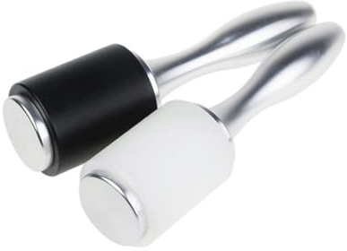 OSALADI Handmade DIY Leather Hammer Sturdy Nylon Printing Tool with Handle for Leathercraft Working Lightweight Comfortable for Home Use Black