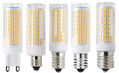 QVAQHBDBVM 1fortunate Confezione da 10 lampadine LED a mais AC220V G4/G9/E11/E12/E14/E17 102 LED 9 W Mini luci LED dimmerabili for la casa(Warm White,E17)