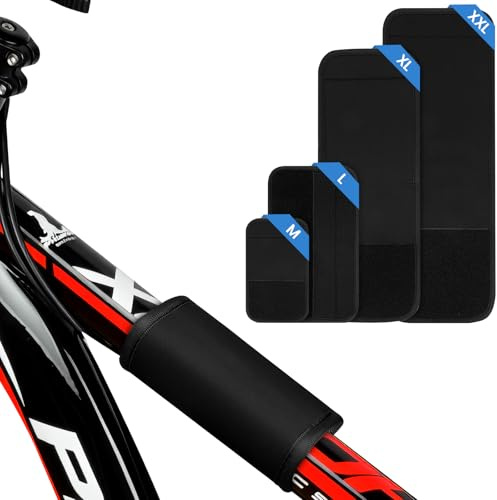 AOOWU Protection de cadre de vélo, 4PCS Protection Cadre Velo Carbone, Néoprène Protection de transport pour cadre de vélo, Le Protecteur De Cadre,Peut Être Utilisée sur Les VTT, Les Vélos De Route