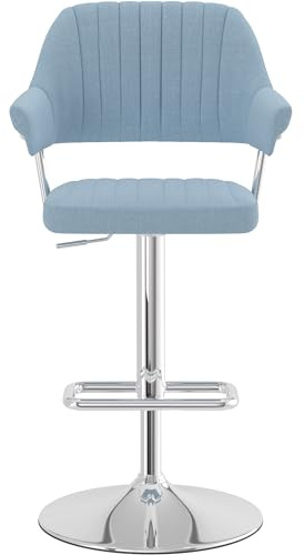 Bar Stools UK Retro stil flygare tyg pall - blå