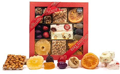 Walnut Tree – Gourmet Pate De Fruits, Marzipan, Dried Fruits, Brittle Bars & Nougats Gift Box –Handpacked in the UK – Great Taste Award Winner – Luxury Gift Selection, Birthday, Anniversary, 650g