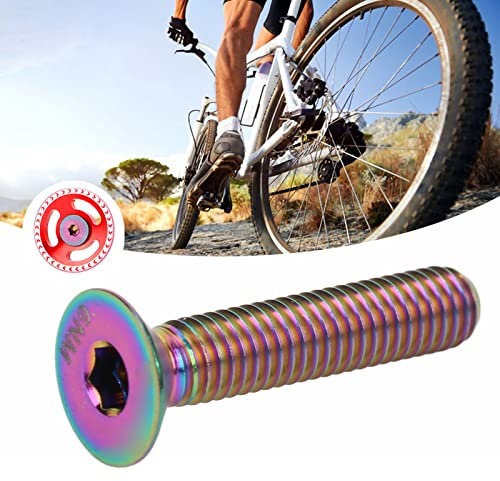 plplaaoo Fahrradvorbau,Fahrradvorbauschraube M6x30mm,Obere Abdeckung des Rennrad-Steuersatzes mit Schrauben,Obere Abdeckung des Fahrradsteuersatzes Vorderradgabel Vorbaukappen Schüssel (bunt), Fa