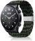 MiRowy 22mm Nylon Armband für Xiaomi Watch S4/Watch S4 Sport/S3/S1 Pro/Watch 2/2 Pro/Mi Watch S1/S1 Active/Mi Watch, Ersatzband für Xiaomi Redmi Watch 5 Active/Redmi Watch 5 Lite - Schwarz/Grün