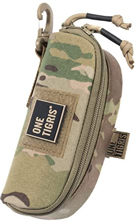 OneTigris Taktisch Brillenetui, Molle Brillentasche Wasserdicht Brillenbox für Damen Herren Radbrille Sportbrille Schutzbrillen Sonnenbrillen