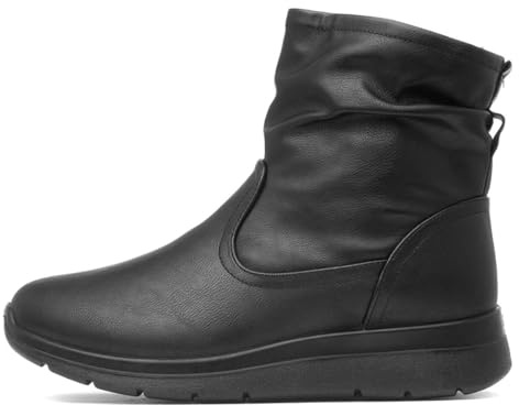 Softlites Jane Womens Black Faux Fur Lined Boot - Size 6 UK - Black