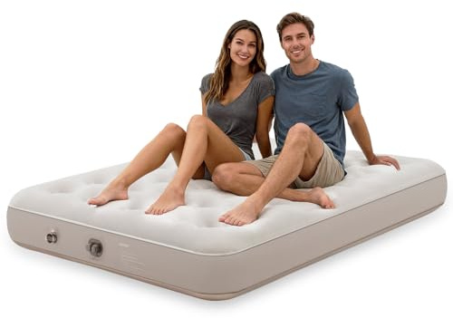 Kitxedas Air Mattress Small Double 190x125x20cm, Blow Up Mattress Double with Pump, One-Click Self Inflating Double Inflatable Bed, Built-in Electric Pump for Home & Camping