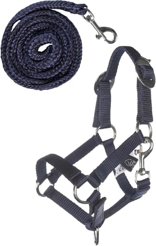 HKM Hobby Horsing Basic Cavezza E Corda Blu Scuro One Size