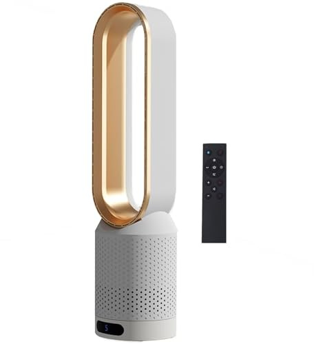 Générique Ventilateur tour chaud/froid, ventilateur sur pied de 58 cm de haut, purificateur sans pales, chauffage 1 200 W, large plage de chauffage à 90 °C, 8 vitesses de ventilation naturelle