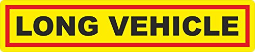 LKW Anhänger Aufkleber Long Vehicle 2 m Abstand Auflieger schwenkt aus (A 50x10cm)