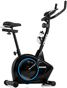 ZIPRO Ergometer Heimtrainer Fahrrad mit 8-Stufigem Magnetwiderstand, Smartphone-Halter, LCD-Monitor, Verstellbarem Sattel & Lenker, Hometrainer Fahrrad für Cardiotraining, Stabil Fitnessbikes (Boost)