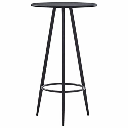 vidaXL Mesa Alta de Cocina MDF Hogar Jardín Salón Bar Comedor Bricolaje Decoración Diseño Estilo Mobiliario Muebles Bufete Tablero 60x107,5 cm Negro