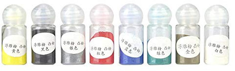 Stampendous Scenic Selection Prägepulver Kit Prägepulver Bündel, durchsichtiger Prägestift, Prägetintenpad, 8 Stück 10 ml Prägepulver