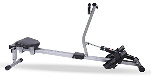PRODCA Fitness Rowing Machine Rower Ergometer, with 12 Levels of Adjustable Resistance, Digital Monitor and 260 lbs of Maximum Load, Black