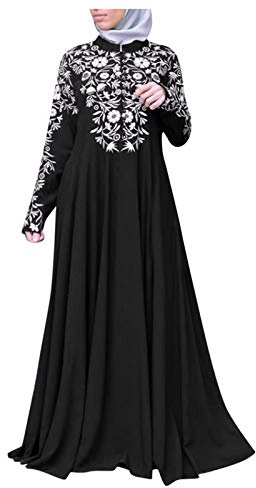 BOTCAM Damklänning, muslimsk bön Abaya, islamisk rock, maxi, afrikansk kaftan, turkisk, islam, Dubai Turkiet, klänning i full längd med hijab, stor storlek, medelösterns tryck, traditionell klänning