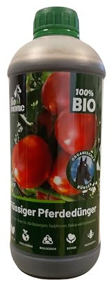 Biomonic Pferdemist - 100% Natürliches Zertifiziertes Produkt - Universeller Dünger für Grünpflanzen, Blühpflanzen, Obst, Gemüse, in der Landwirtschaft - Dünger für Tomaten 1l