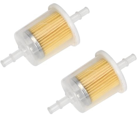 Tek Automotive Large Inline Fuel Filter Twin Pack - Universal for 6mm & 8mm Fuel Lines, Suitable for Cars, Quad Bike, Motorcycle, Lawnmowers, Generators, Forklifts & More