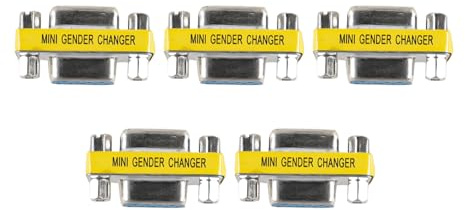 Gorise 5 Pack DB9 Female to Female Adapter,Plate Insert Type Connectors Serial to Terminal Cable Gender Changer Coupler Adapter
