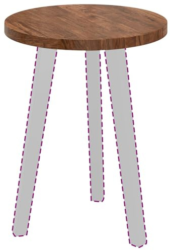 vidaXL Tischplatte Hellbraun Ø 40 x 2,5 cm Massivholz Eiche, Moderner runder Eichen-Tischplatte, wendbares Design, stylische Essfläche, praktisches Möbel für Wohnzimmer