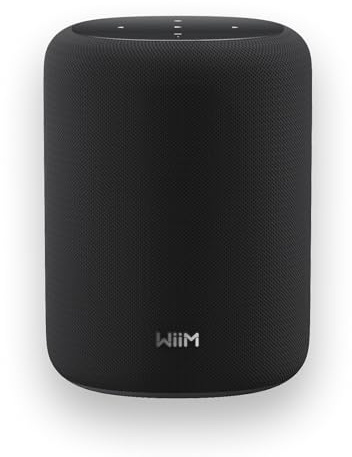 WiiM Sound Lite Smart Speaker, Audio Hi-Res 24-bit/192 kHz, Correzione Ambientale AI RoomFit™, 100W di Picco, Wi-Fi 6E/Bluetooth 5.3, Multi-Room e Stereo Pairing, Nero