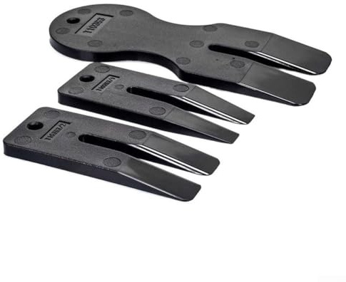 ZiStarlilife Kit de herramientas de extracción de molduras de puerta de coche con tres cuñas y diseño ranurado compatible con OEM T10383 T10383/1 T10383/2 para vehículos de grupo automático, juego de