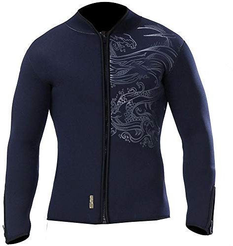 Neopren Neoprenanzug Top Jacke 5 MM Unisex Split Langarm Neoprenjacke Windsurfing Badebekleidung Warme Badeanzug Tops Tauchen Anzug Schwimmanzug für Tauchen Schwimmen Schnorcheln Surfen(XXL)