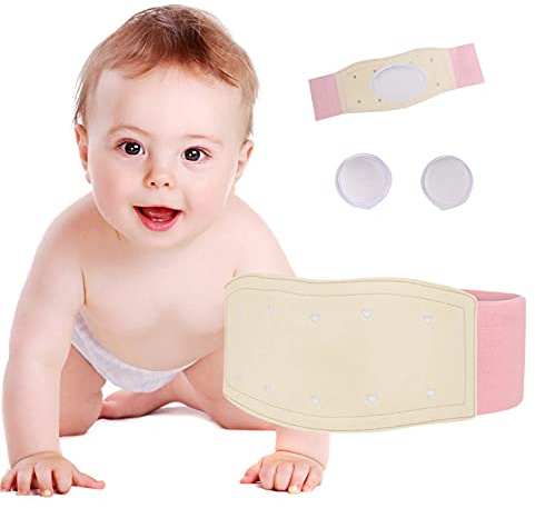 Paskyee navelbråck bälte baby magband spädbarn buken pärmar för bråck stöd bindning barn navel magknapp band nyfödd babytillbehör justerbar wrap Rosa
