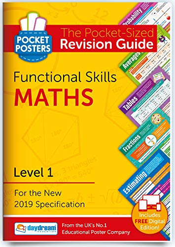 Daydream Education Functional Skills Maths (Level 1), The Pocket-Sized Maths Revision Guide, Level 1 Specification, FREE Digital Edition for Computers, Phones and Tablets! - for 2026-2027 exams